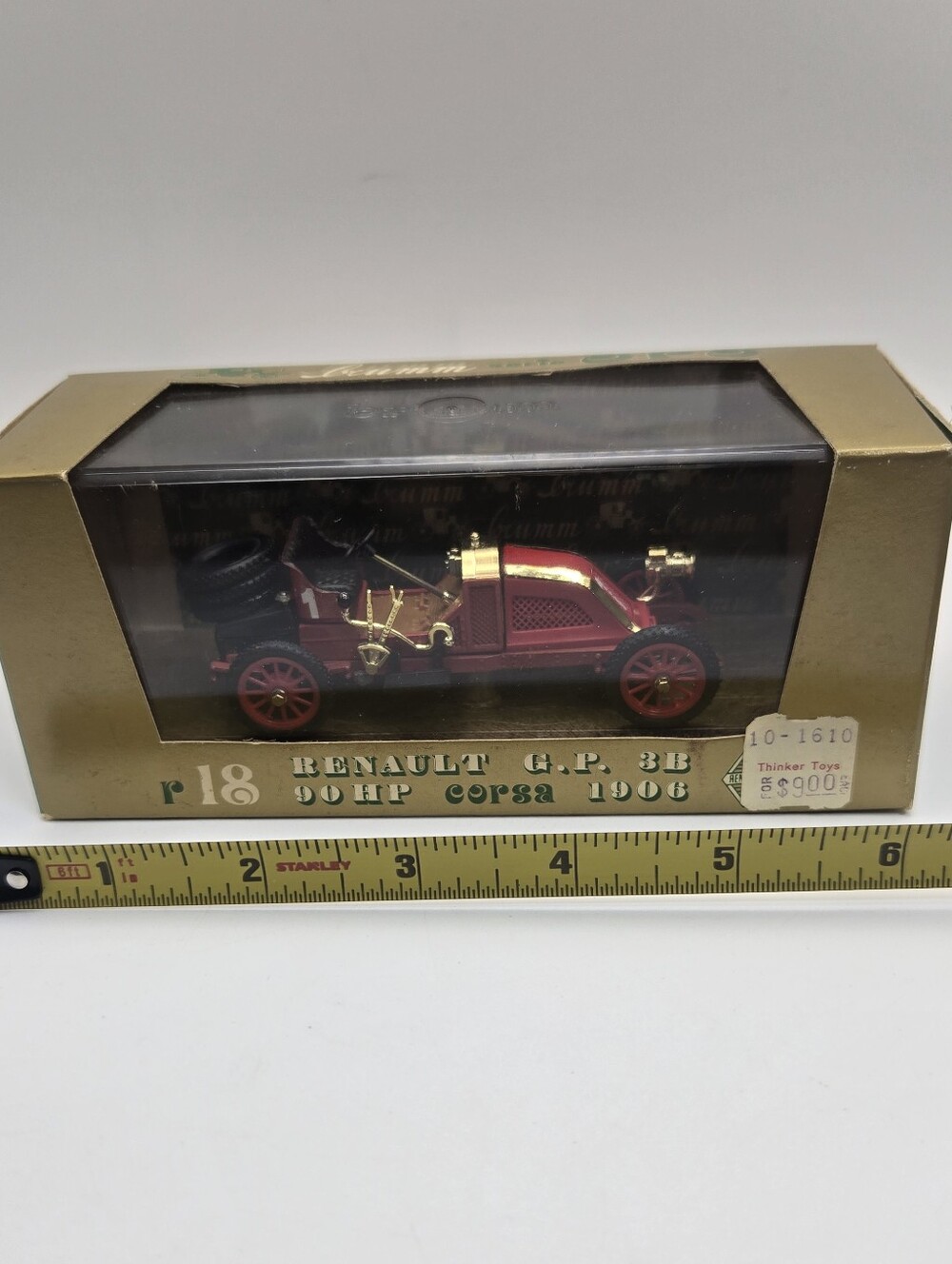 Vintage Brumm 1:43 Scale Diecast Model 1906 Renault G.P. 3B 90 HP Corsa R18